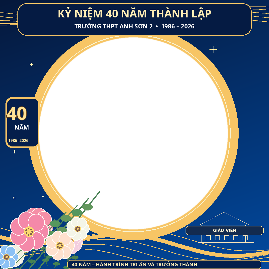 Khung minh họa kỷ niệm 40 năm